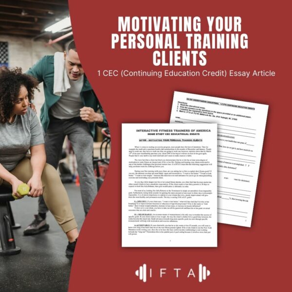 Motivating Your Personal Training Clients