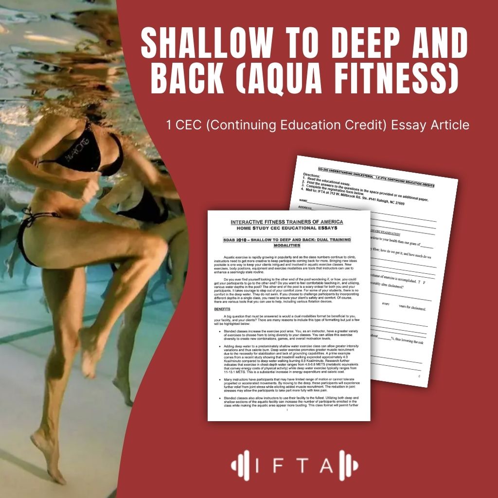 Shallow to Deep and Back (Aqua fitness)