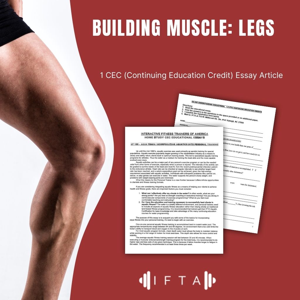 Building Muscle: Legs - 1 CEC Article