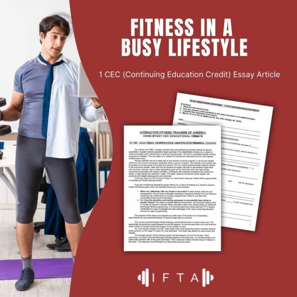 Fitness in a Busy Lifestyle - 1 CEC Article