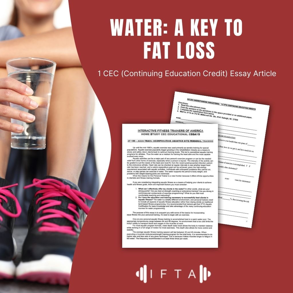 Water A key to fat loss - 1 CEC Article
