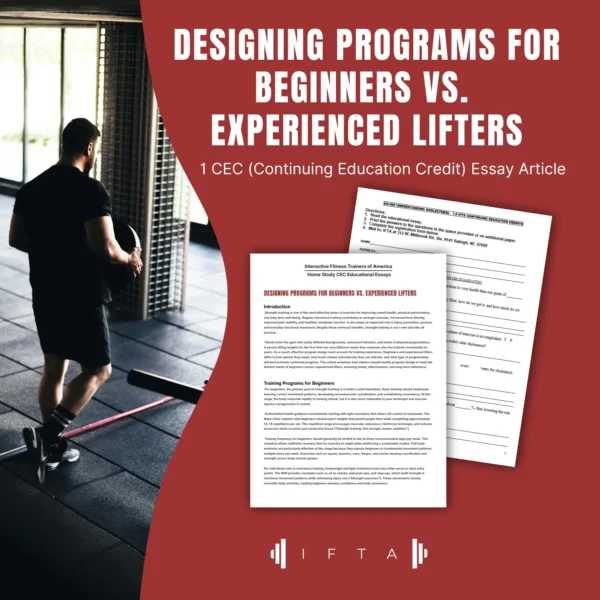 Designing Programs for Beginners vs. Experienced Lifters