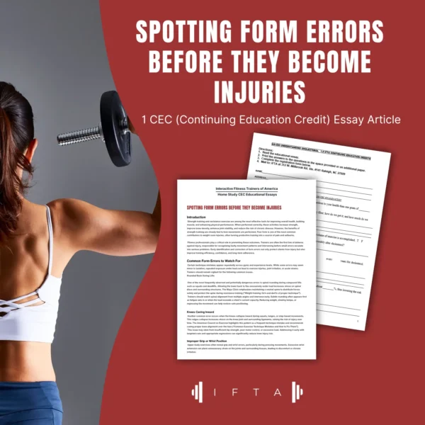 Spotting Form Errors Before They Become Injuries