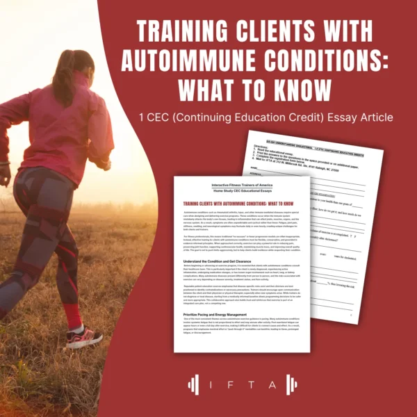 Training Clients With Autoimmune Conditions: What to Know